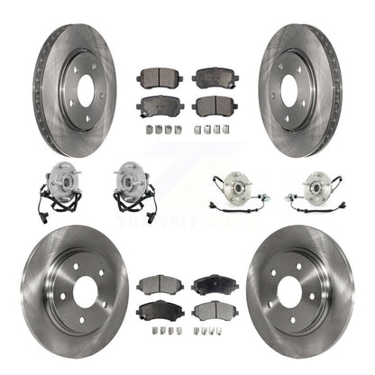 Kit de plaquettes de Rotor de frein, roulement de moyeu avant et arrière (10 pièces) pour Dodge Grand Caravan Town