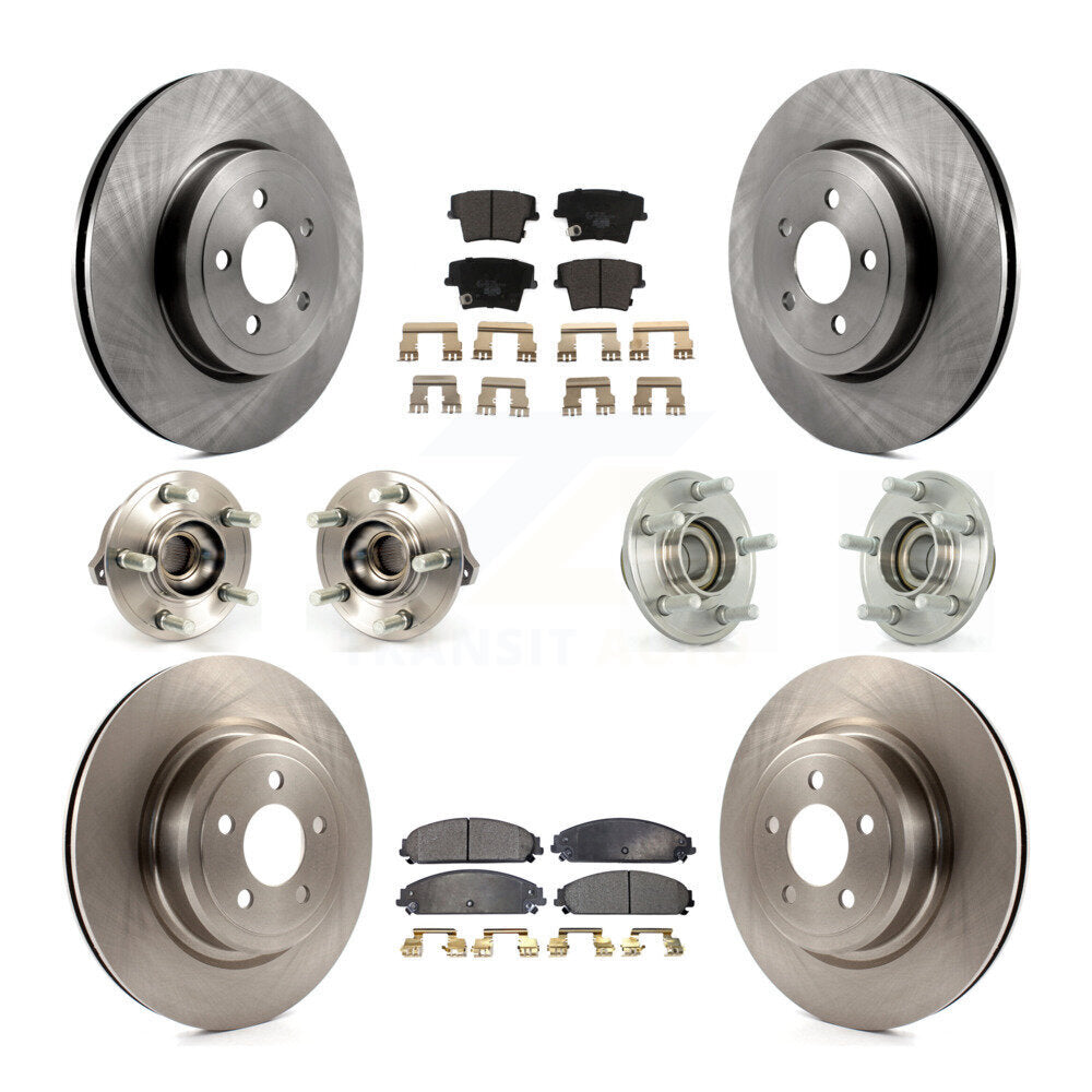 Kit de rotors et plaquettes de frein à disque, roulements de moyeu avant et arrière (10 pièces) pour Dodge Charger