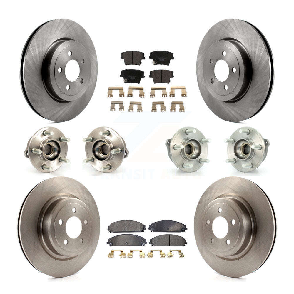 Kit de rotors et plaquettes de frein à disque, roulements de moyeu avant et arrière (10 pièces) pour Dodge Charger