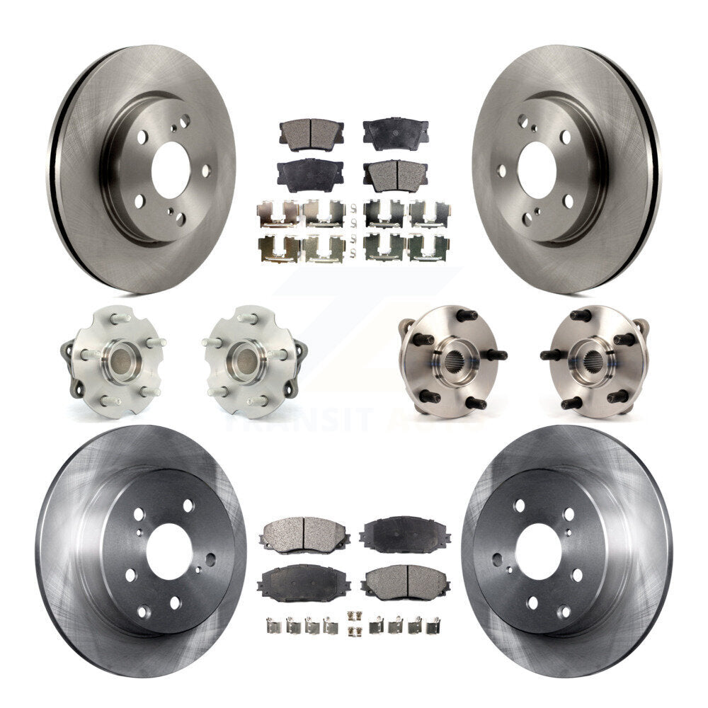 Kit de Rotor et de plaquettes de frein, roulement de moyeu avant et arrière (10 pièces), pour Toyota RAV4 Lexus HS250