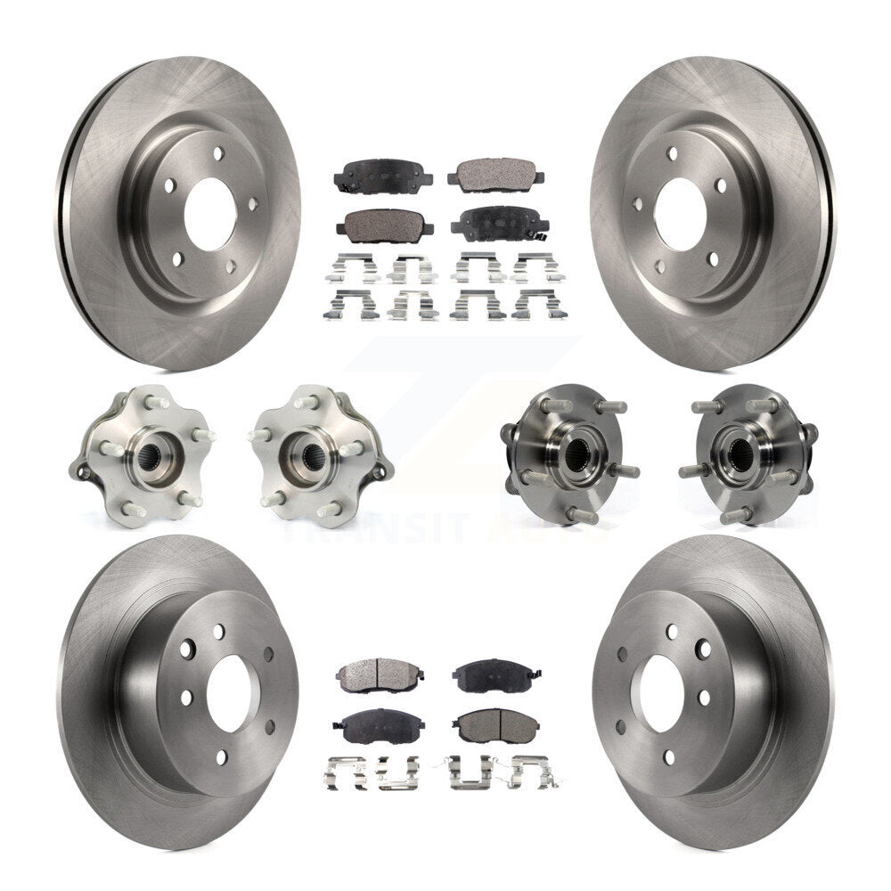 Kit de rotors et plaquettes de frein à disque, roulements de moyeu avant et arrière (10 pièces) pour Nissan Juke
