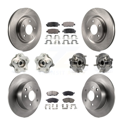 Kit de rotors et plaquettes de frein à disque, roulements de moyeu avant et arrière (10 pièces) pour Nissan Juke