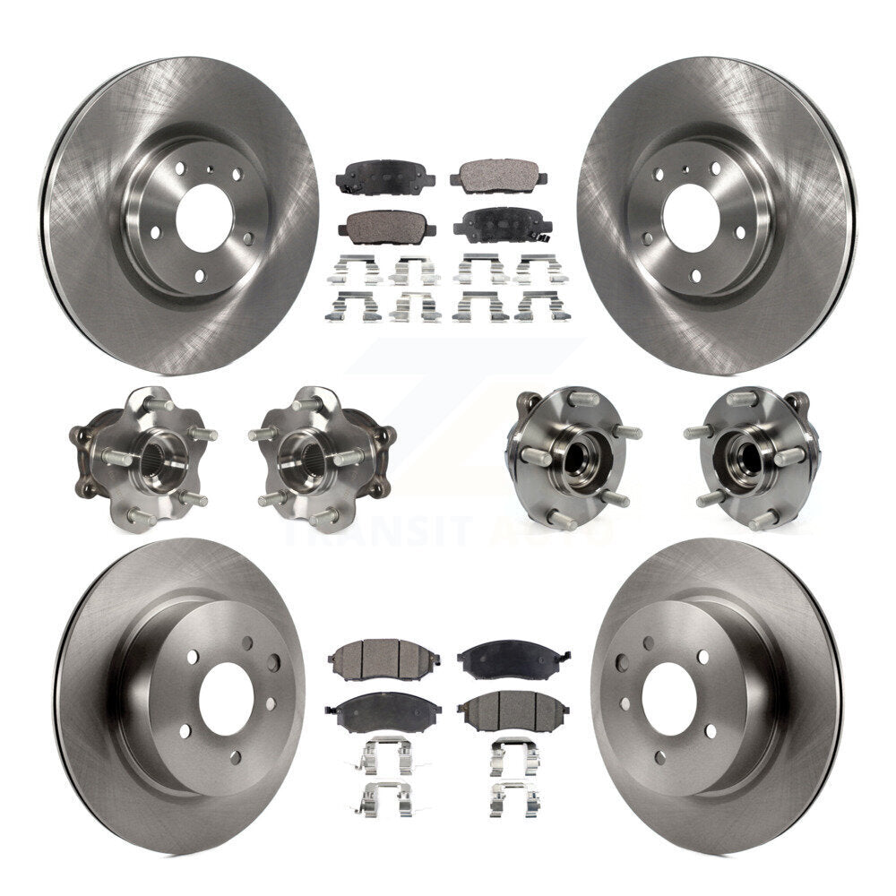 Kit de rotors et plaquettes de frein, roulement de moyeu avant et arrière (10 pièces) pour INFINITI EX35 QX50 EX3