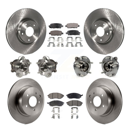 Kit de rotors et plaquettes de frein, roulement de moyeu avant et arrière (10 pièces) pour INFINITI EX35 QX50 EX3