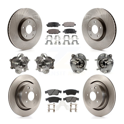 Kit de rotors et plaquettes de frein à disque, roulement de moyeu avant et arrière (10 pièces) pour INFINITI G35 Q6
