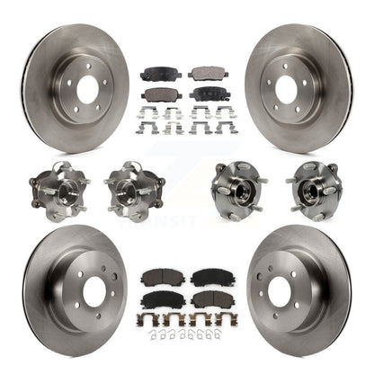 Kit de rotor et plaquettes de frein avec roulement de moyeu avant et arrière (10 pièces) pour INFINITI QX50 RW 16-17