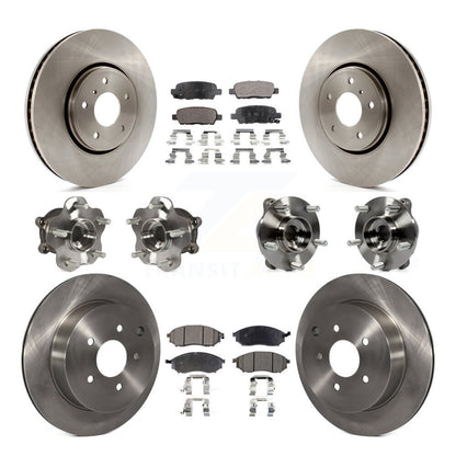 Kit de Rotor et de plaquettes de frein, roulement de moyeu avant et arrière (10 pièces) pour INFINITI FX35 FX37 AW