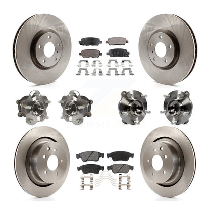 Kit de rotors et plaquettes de frein à disque, roulement de moyeu avant et arrière (10 pièces) pour INFINITI G35 Q6