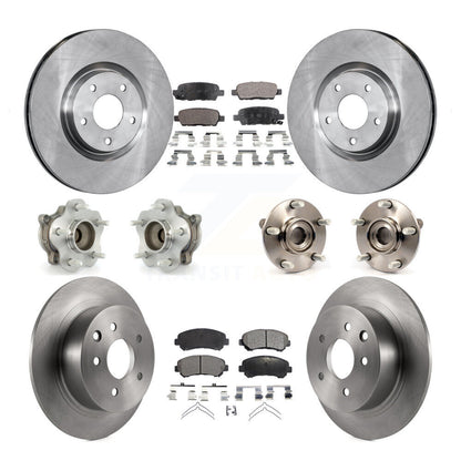 Kit de rotors et plaquettes de frein à disque, roulements de moyeu avant et arrière (10 pièces) pour Nissan Sentra