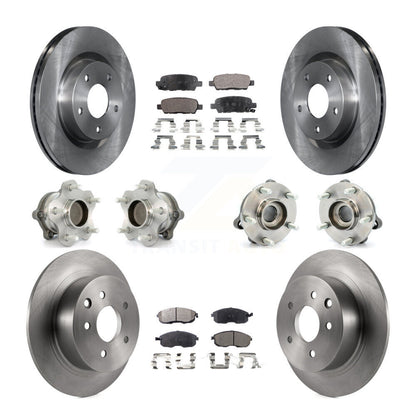 Kit de rotors et plaquettes de frein à disque, roulements de moyeu avant et arrière (10 pièces) pour Nissan Altima