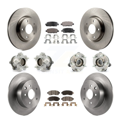 Kit de rotors et plaquettes de frein à disque, roulements de moyeu avant et arrière (10 pièces) pour Nissan Altima