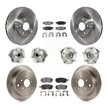 Kit de rotors et plaquettes de frein à disque, roulements de moyeu avant et arrière (10 pièces) pour Subaru Imprez