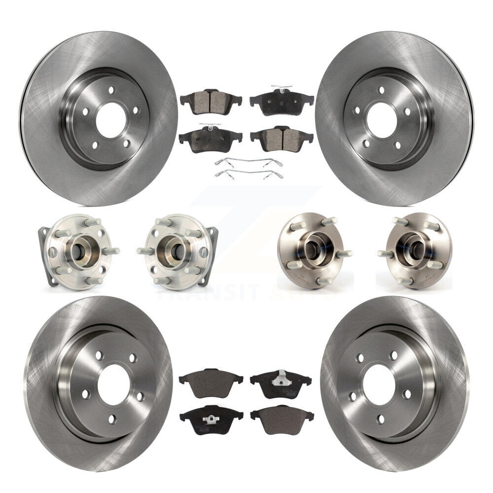 Kit de rotor et de plaquettes de frein à disque, roulement de moyeu avant et arrière (10 pièces) pour Volvo S40 V50 AW