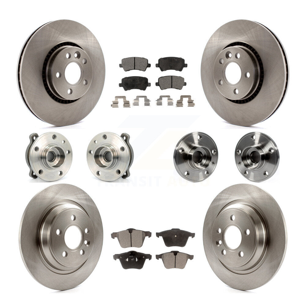 Kit de Rotor et plaquettes de frein à disque, roulement de moyeu avant et arrière (10 pièces) pour Volvo S60 V60 Cros
