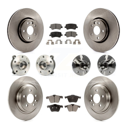 Kit de Rotor et plaquettes de frein à disque, roulement de moyeu avant et arrière (10 pièces) pour Volvo S60 V60 Cros