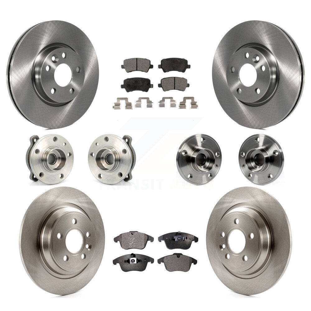Kit de rotors et plaquettes de frein avec roulement de moyeu avant et arrière (10 pièces) pour Volvo S60 AW 2013-2014