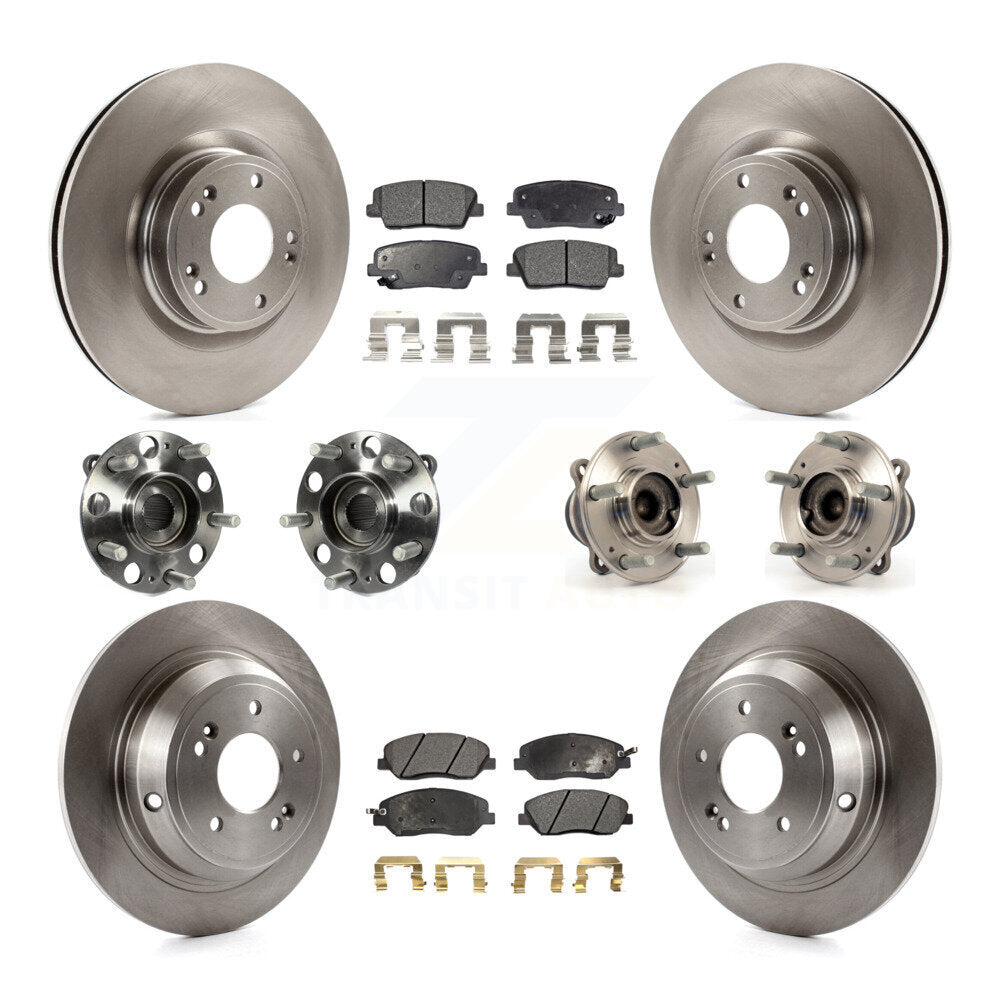Kit de plaquettes de Rotor de frein à disque, roulement de moyeu avant et arrière (10 pièces) pour Hyundai Genesis 3.8