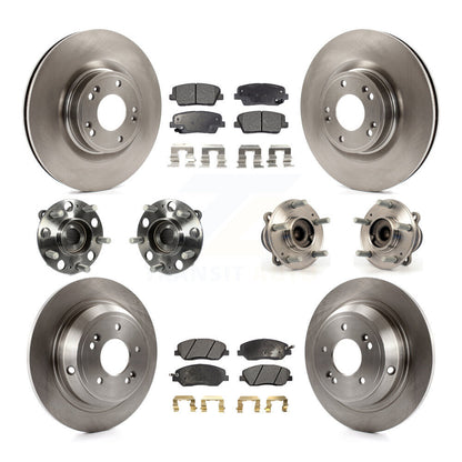 Kit de plaquettes de Rotor de frein à disque, roulement de moyeu avant et arrière (10 pièces) pour Hyundai Genesis 3.8