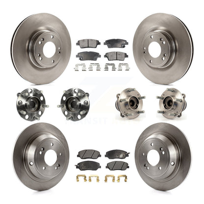 Kit de plaquettes de Rotor de frein à disque, roulement de moyeu avant et arrière (10 pièces) pour Hyundai Genesis 3.8