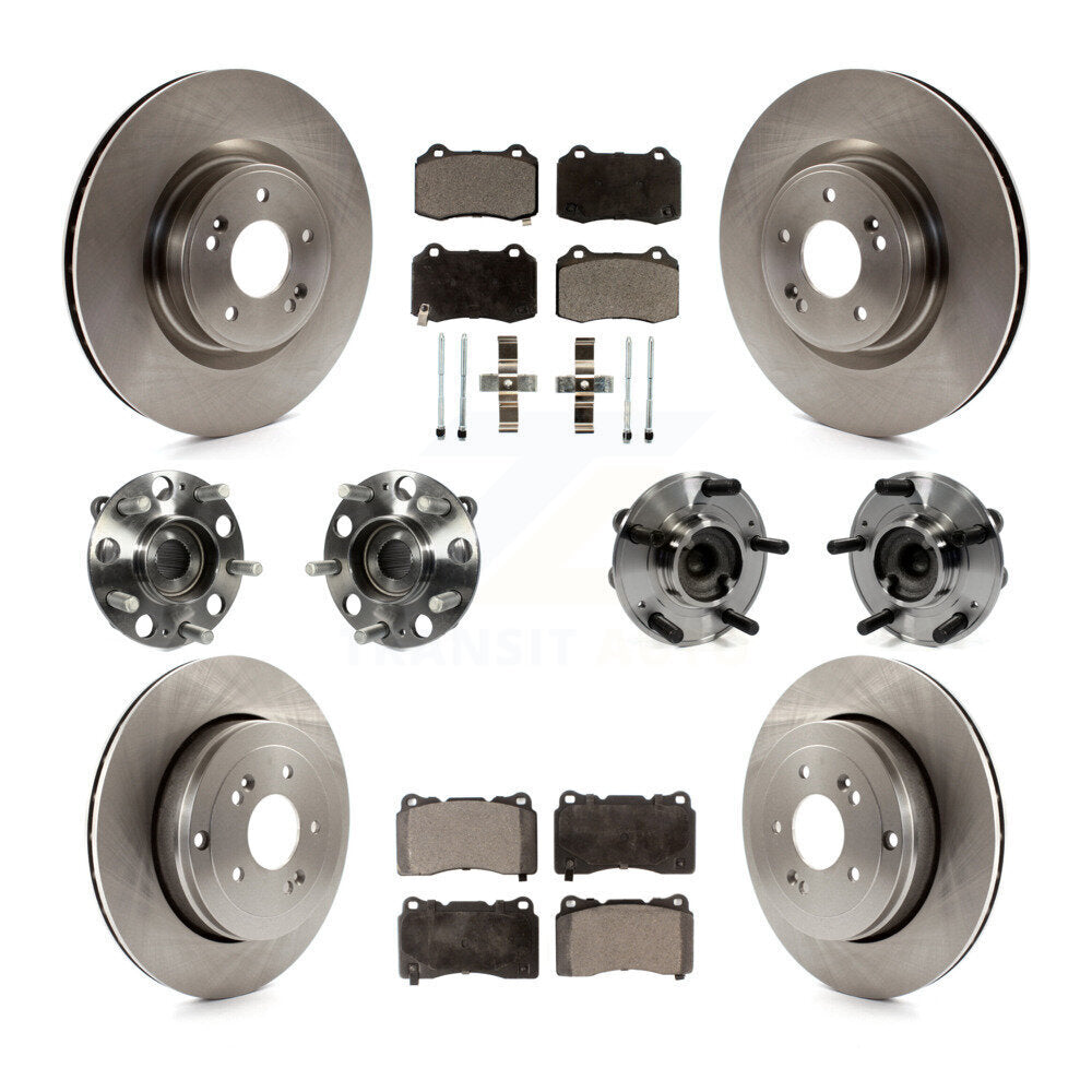 Kit de plaquettes de Rotor de frein à disque, roulement de moyeu avant et arrière (10 pièces) pour Hyundai Genesis Coup