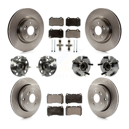 Kit de plaquettes de Rotor de frein à disque, roulement de moyeu avant et arrière (10 pièces) pour Hyundai Genesis Coup
