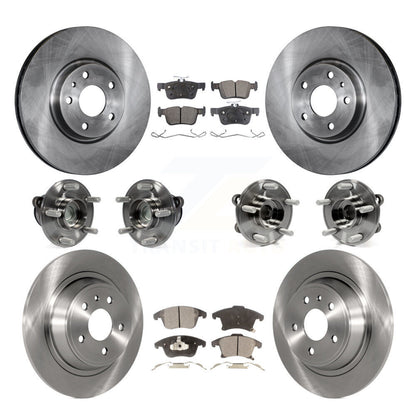 Kit de Rotor et plaquettes de frein, roulement de moyeu avant et arrière (10 pièces) pour Ford Fusion Lincoln MK