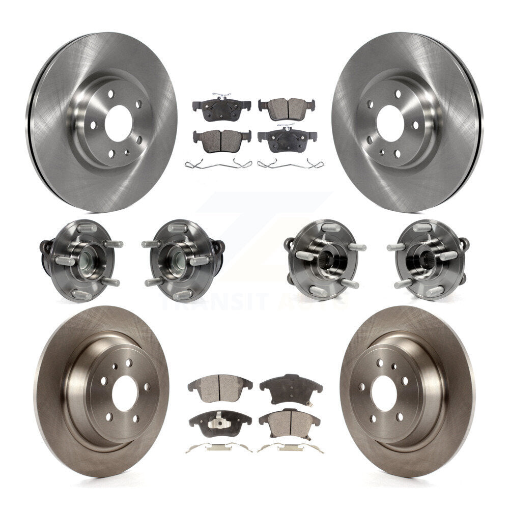 Kit de Rotor et plaquettes de frein, roulement de moyeu avant et arrière (10 pièces) pour Ford Fusion Lincoln MK