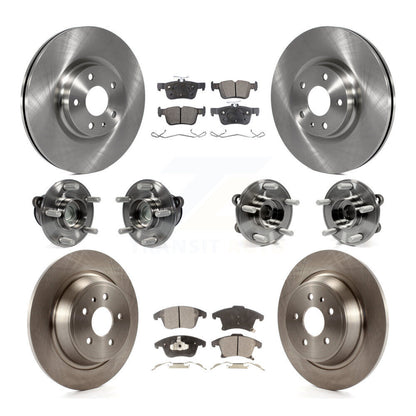 Kit de Rotor et plaquettes de frein, roulement de moyeu avant et arrière (10 pièces) pour Ford Fusion Lincoln MK