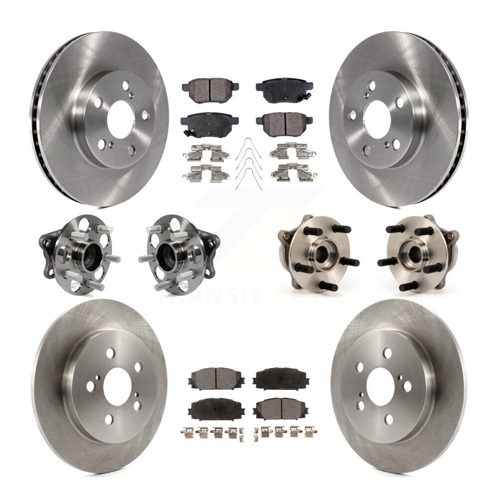 Kit de plaquettes de Rotor de frein à disque, roulement de moyeu avant et arrière (10 pièces) pour Toyota Prius Plug-I