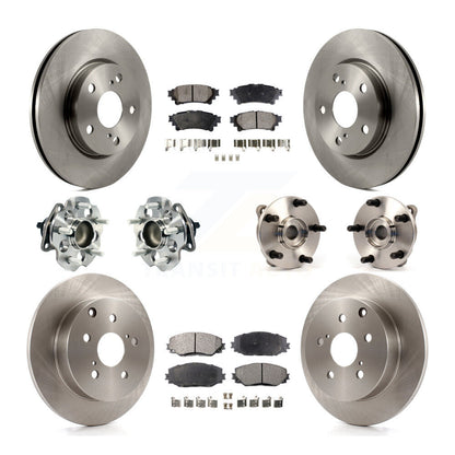 Kit de rotor et de plaquettes de frein, roulement de moyeu avant et arrière (10 pièces) pour Toyota Prius 2012 – 2018