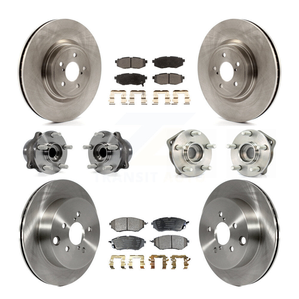 Kit de plaquettes de Rotor de frein, roulement de moyeu avant et arrière (10 pièces) pour Subaru Forester 2014 2.0