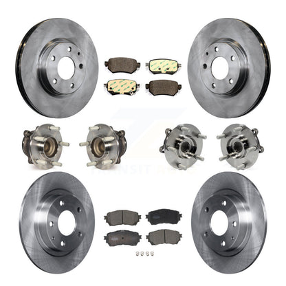 Kit de rotor et de plaquettes de frein à disque, roulement de moyeu avant et arrière (10 pièces) pour Mazda 2016 – 2018