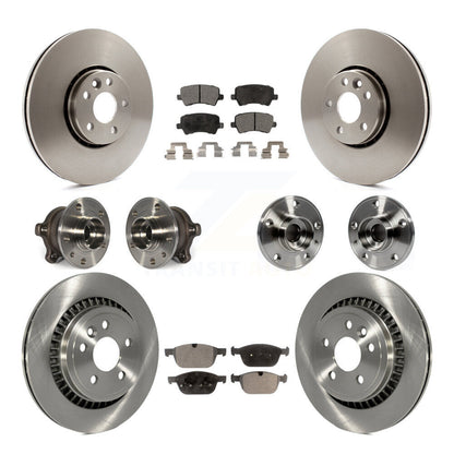 Kit de rotor et de plaquettes de frein avec roulement de moyeu avant et arrière (10 pièces) pour Volvo XC60 AW 2010 – 2015