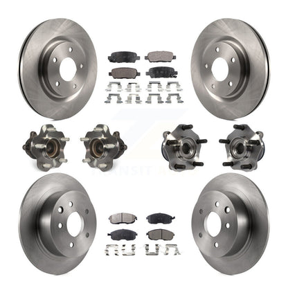 Kit de plaquettes de Rotor de frein, roulement de moyeu avant et arrière (10 pièces) pour Nissan Sentra Turbocharge