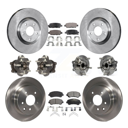 Kit de rotors et plaquettes de frein à disque, roulements de moyeu avant et arrière (10 pièces) pour Nissan Juke