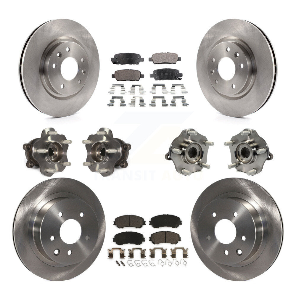 Kit de plaquettes de Rotor de frein, roulement de moyeu avant et arrière (10 pièces) pour Nissan Rogue Sport Qashqa