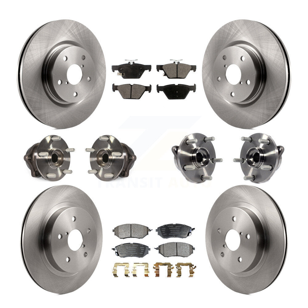 Kit de plaquettes de Rotor de frein à disque, roulement de moyeu avant et arrière (10 pièces) pour Subaru Outback Legac