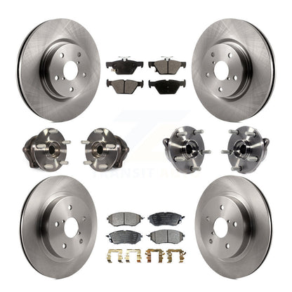 Kit de plaquettes de Rotor de frein à disque, roulement de moyeu avant et arrière (10 pièces) pour Subaru Outback Legac