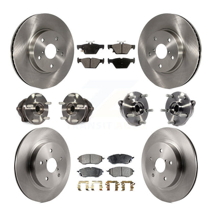 Kit de rotors et plaquettes de frein avec roulement de moyeu avant et arrière (10 pièces) pour Subaru Legacy 2015 2.5