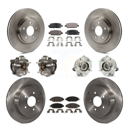 Kit de Rotor et de plaquettes de frein, roulement de moyeu avant et arrière (10 pièces) pour Nissan Pathfinder Muran