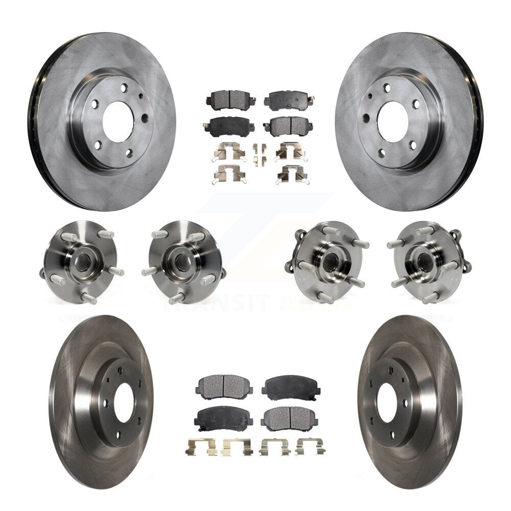 Kit de rotor et de plaquettes de frein avec roulement de moyeu avant et arrière (10 pièces) pour Mazda CX-5 AW 2013 – 2015