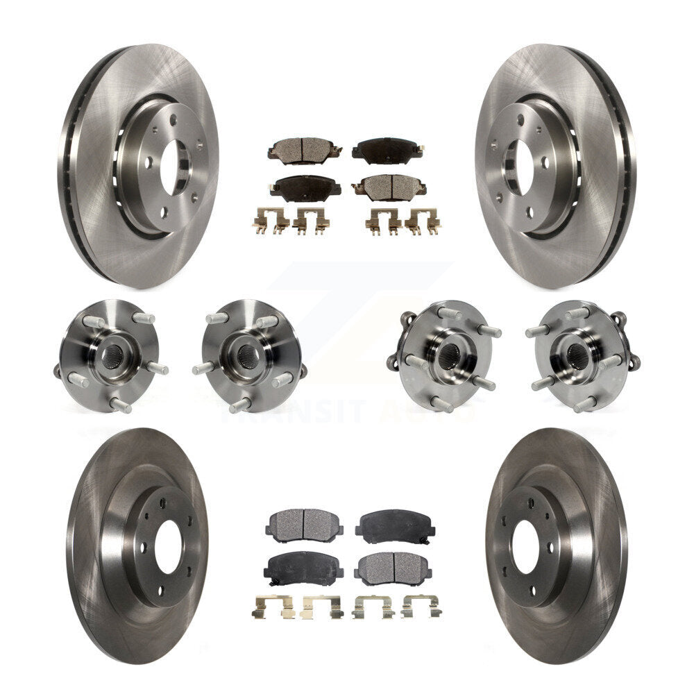 Kit de rotors et plaquettes de frein à disque, roulements de moyeu avant et arrière (10 pièces) pour Mazda CX-5