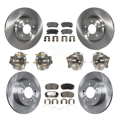 Kit de plaquettes de Rotor de frein, roulement de moyeu avant et arrière (10 pièces) pour moteur à gaz Hyundai Sonata