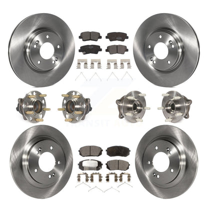 Kit de rotors et plaquettes de frein à disque, roulements de moyeu avant et arrière (10 pièces) pour Kia Optima