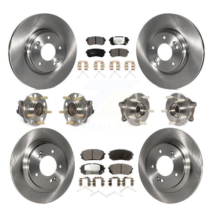 Kit de rotors et plaquettes de frein à disque, roulements de moyeu avant et arrière (10 pièces) pour Kia Optima