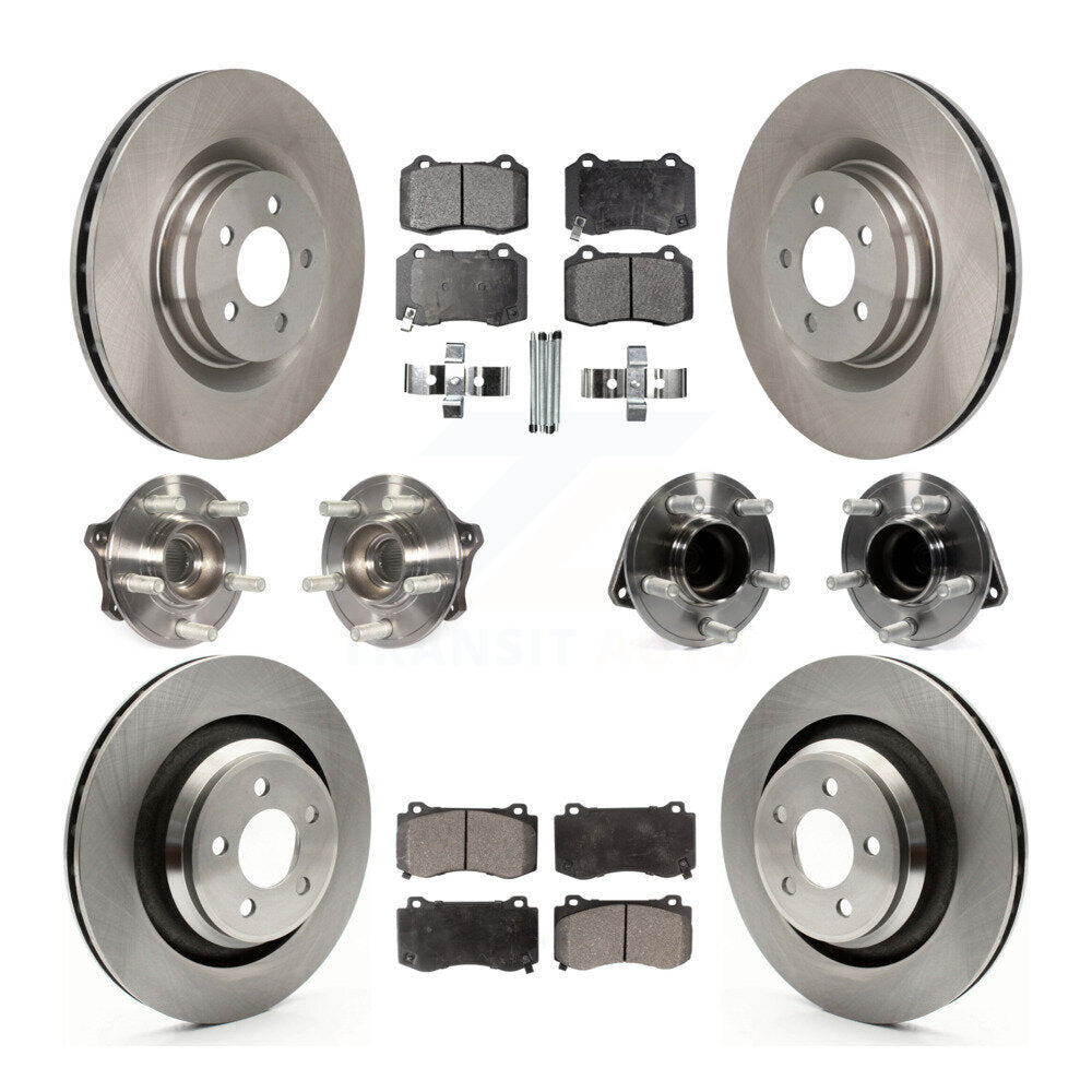 Kit de Rotor et de plaquettes de frein, roulement de moyeu avant et arrière (10 pièces) pour Dodge Charger Challenge