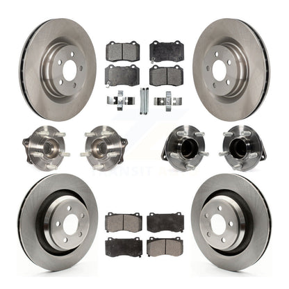Kit de Rotor et de plaquettes de frein, roulement de moyeu avant et arrière (10 pièces) pour Dodge Charger Challenge