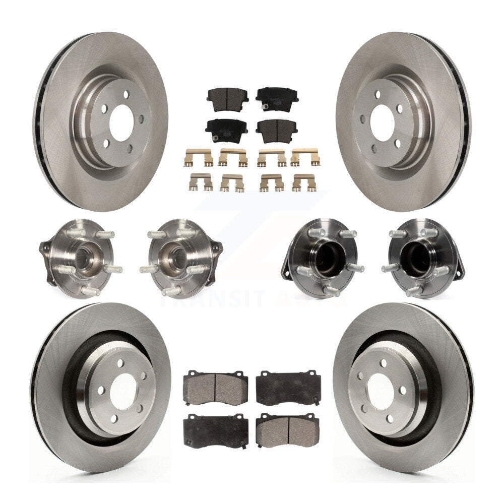 Kit de rotors et plaquettes de frein à disque, roulements de moyeu avant et arrière (10 pièces) pour Dodge Charger