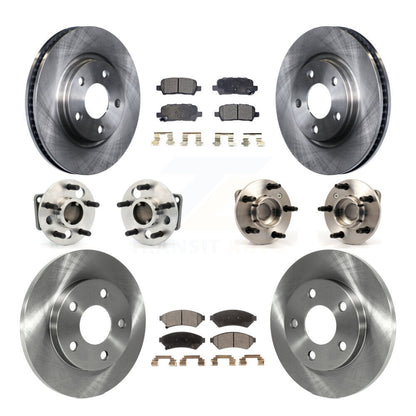 Kit de rotors et plaquettes de frein, roulement de moyeu avant et arrière (10 pièces) pour Pontiac Grand Prix Buic