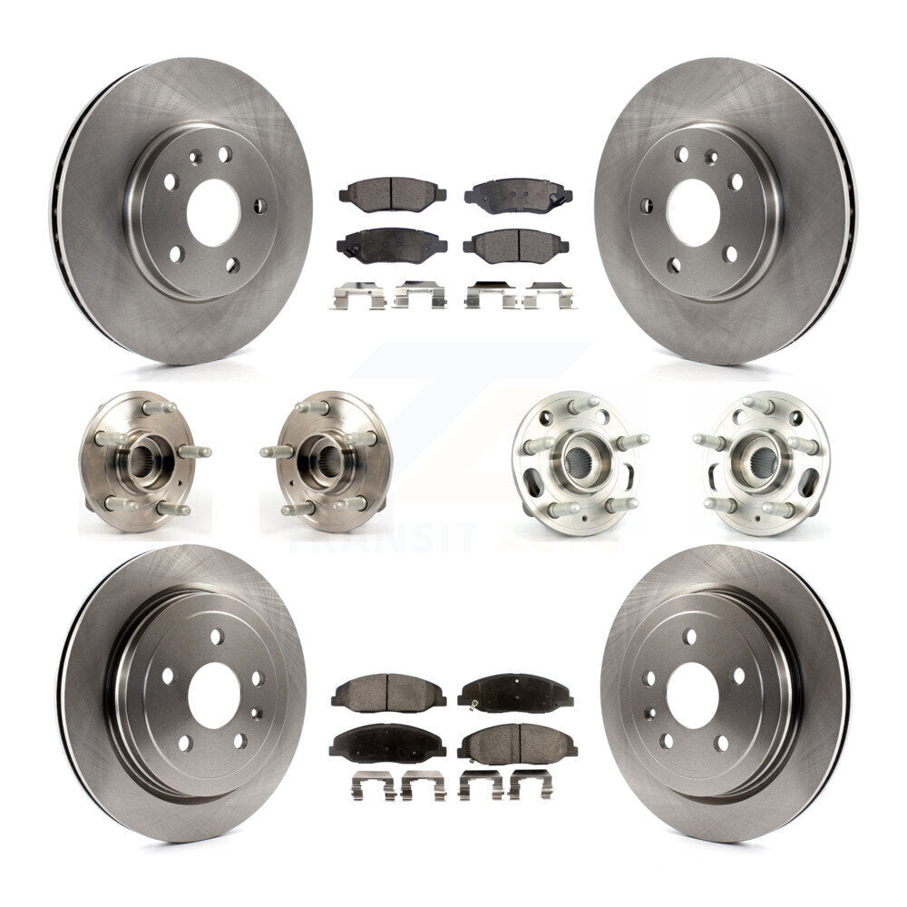 Kit de rotors et plaquettes de frein à disque, roulements de moyeu avant et arrière (10 pièces) pour Cadillac CTS